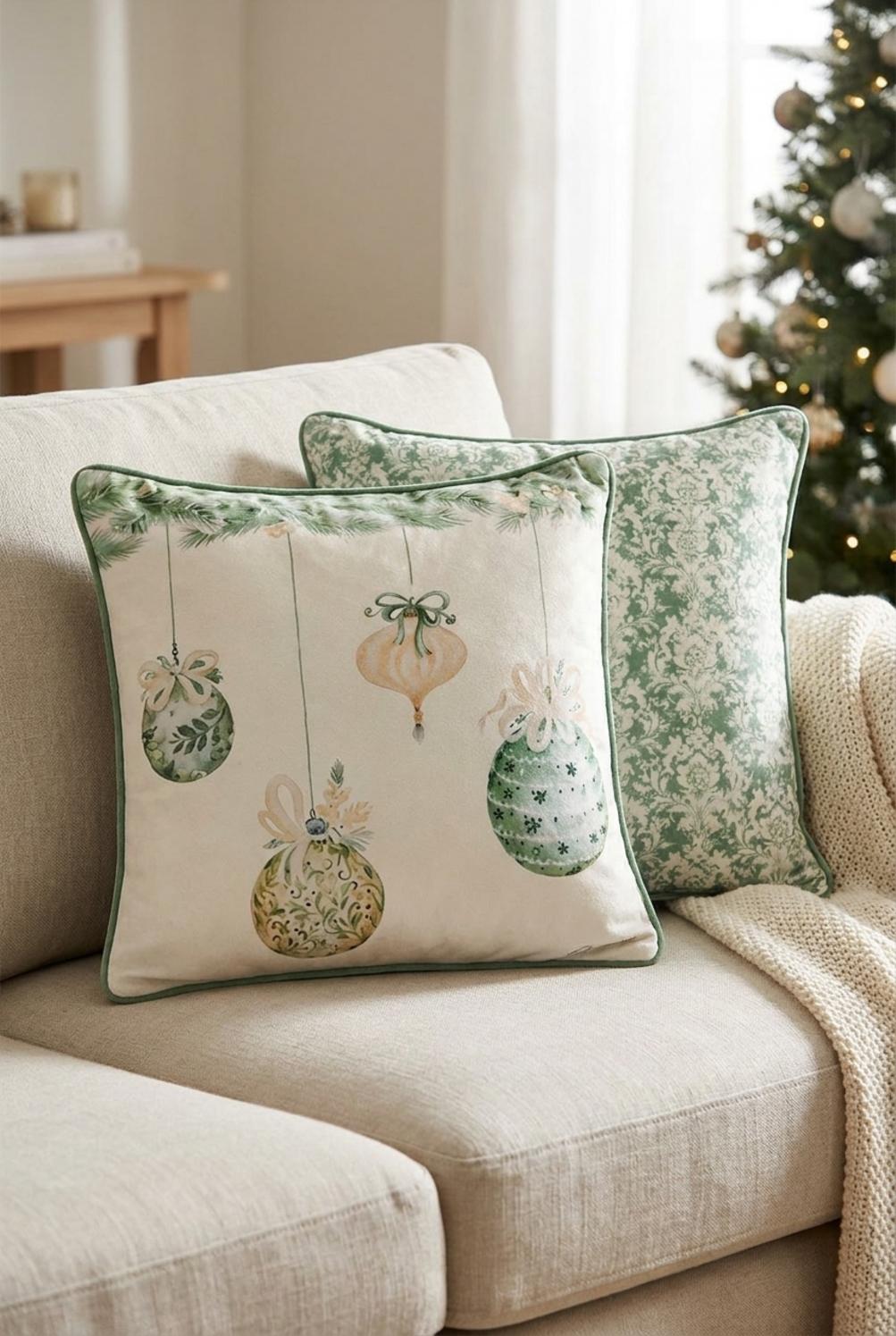 Silent Gold Cuscino Palline Di Natale