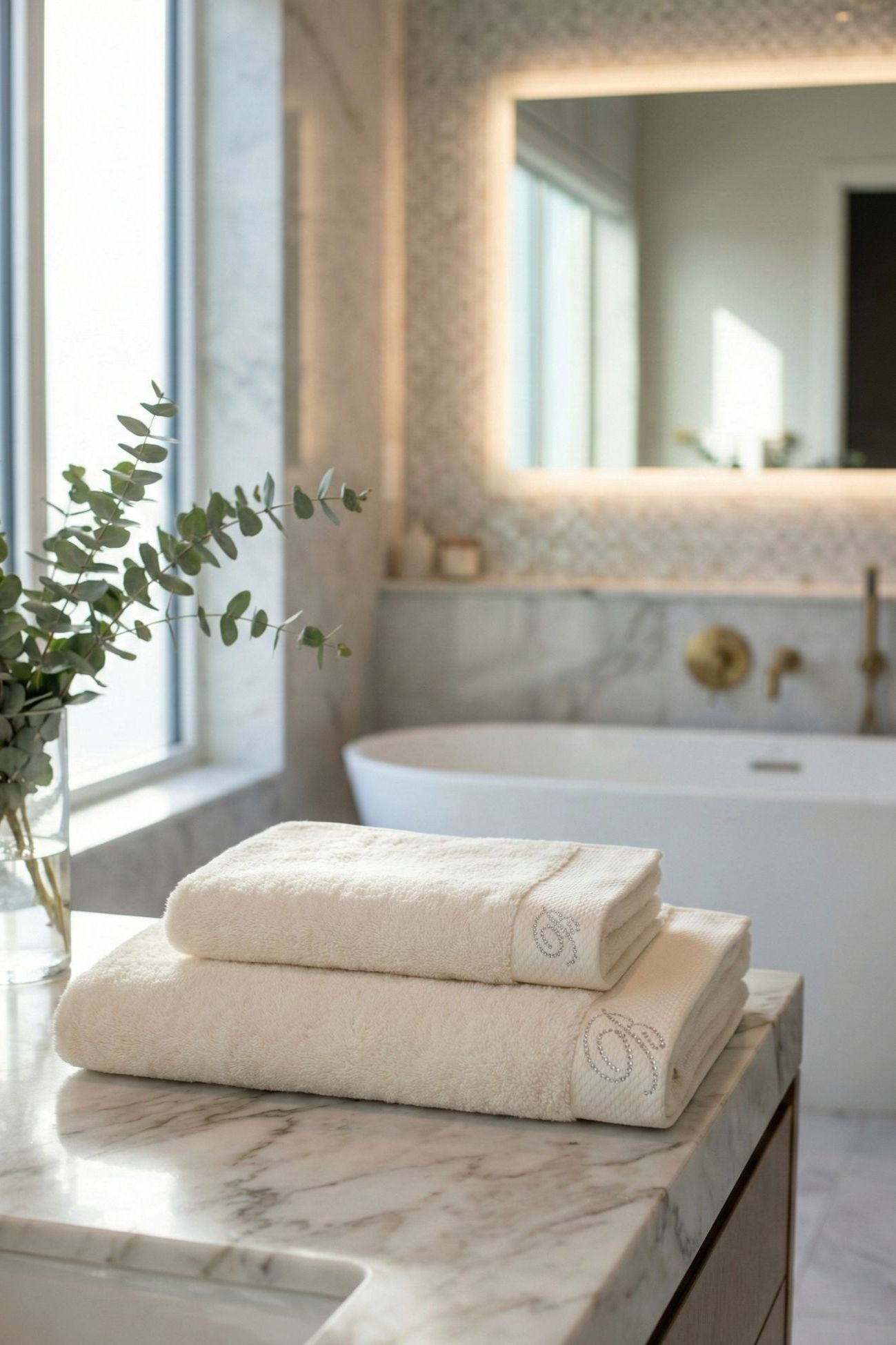 Benessere Coppia Asciugamani Perla