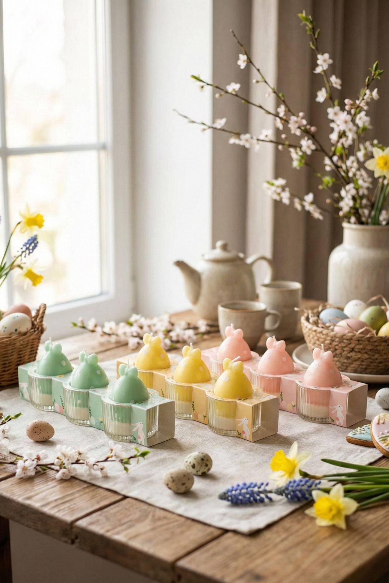 Pepen Candela Uovo in Vetrino Rosa