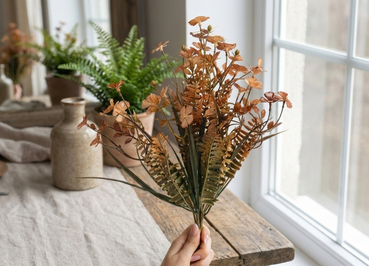 Tess Fiore Artificiale Arancione