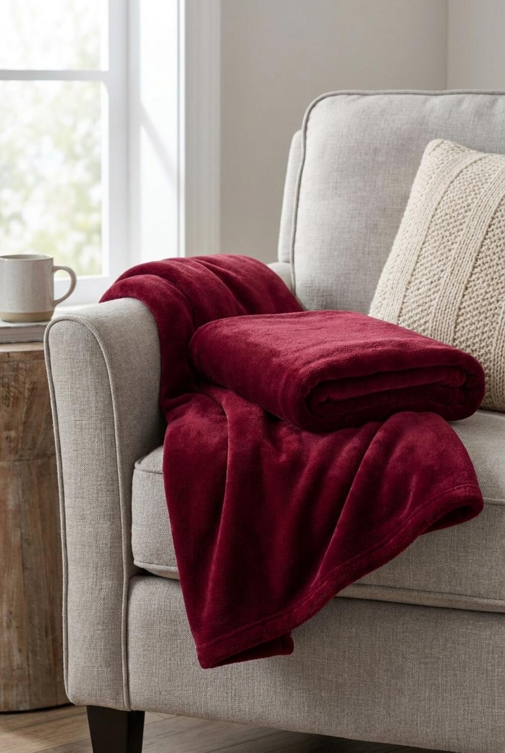 Ellux Plaid Borgogna