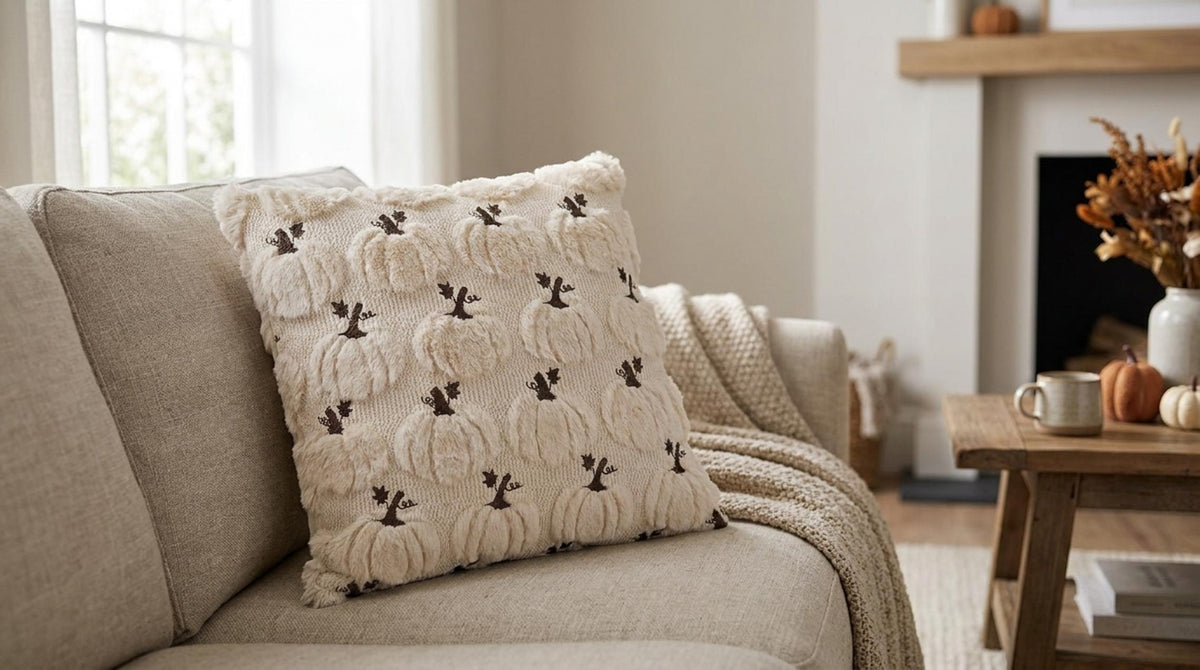 Pumpkin Field Cuscino Beige - Orizzontale