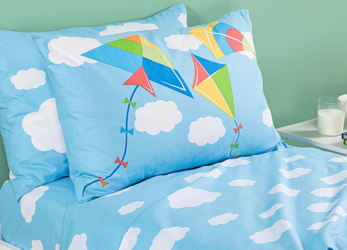 Aquiloni Completo Letto Azzurro