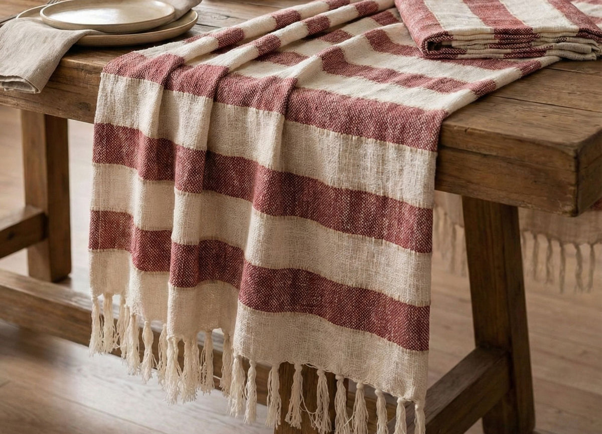 Righe Toscane Copritutto Ruggine