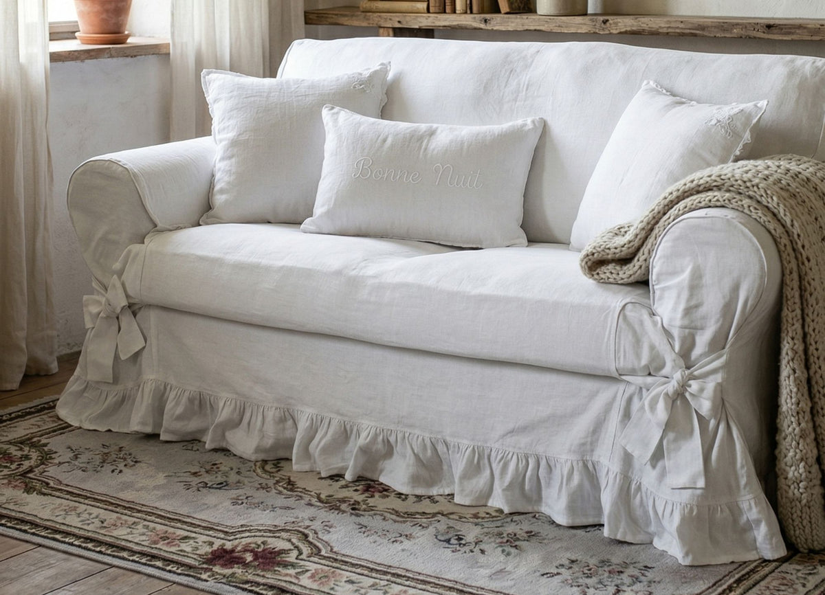 Basic White Sofa Cover