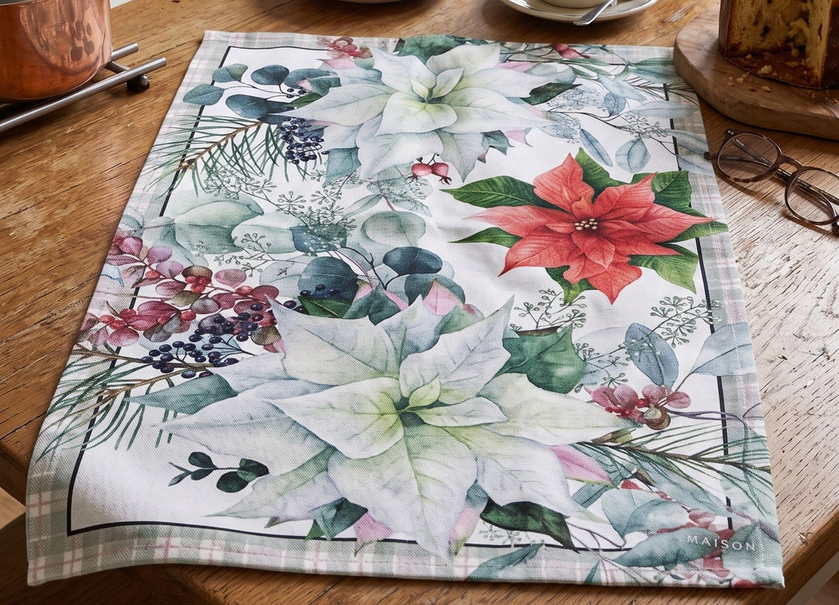 Natale In Salotto Tea Towel Flower