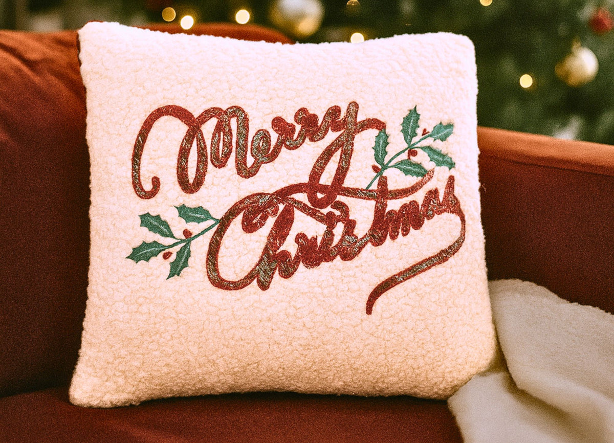 Cottage Square Cushion Merry Christmas