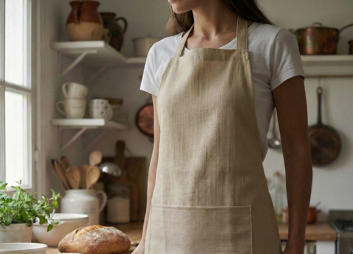 Essenziale Apron var04 Taupe