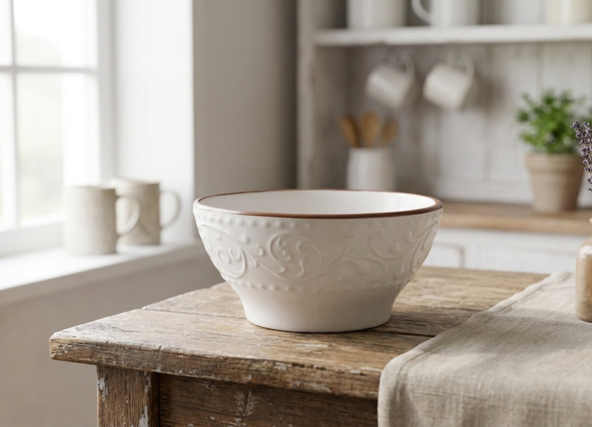 Tiffany Bowl Bianco e marrone