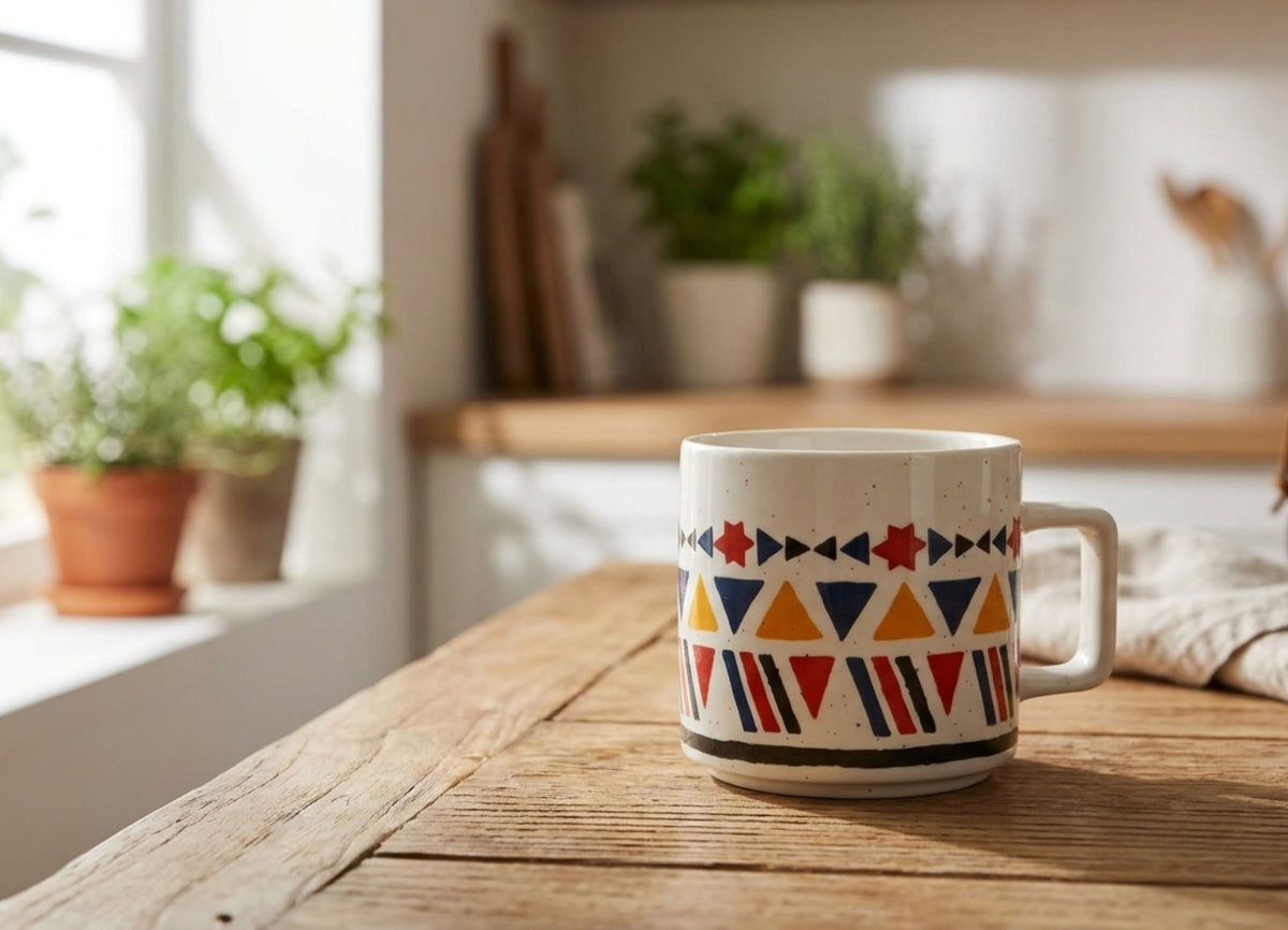New Bone Tazza Multicolore Triangoli