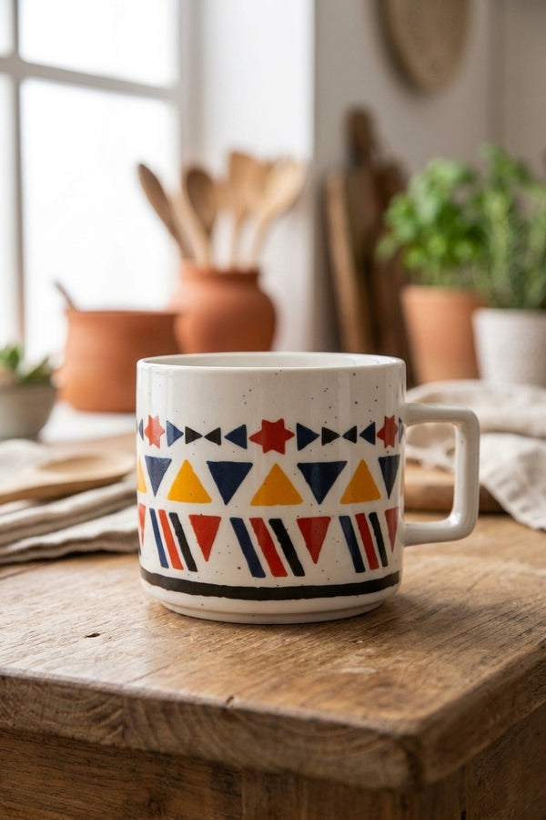 New Bone Tazza Multicolore Triangoli