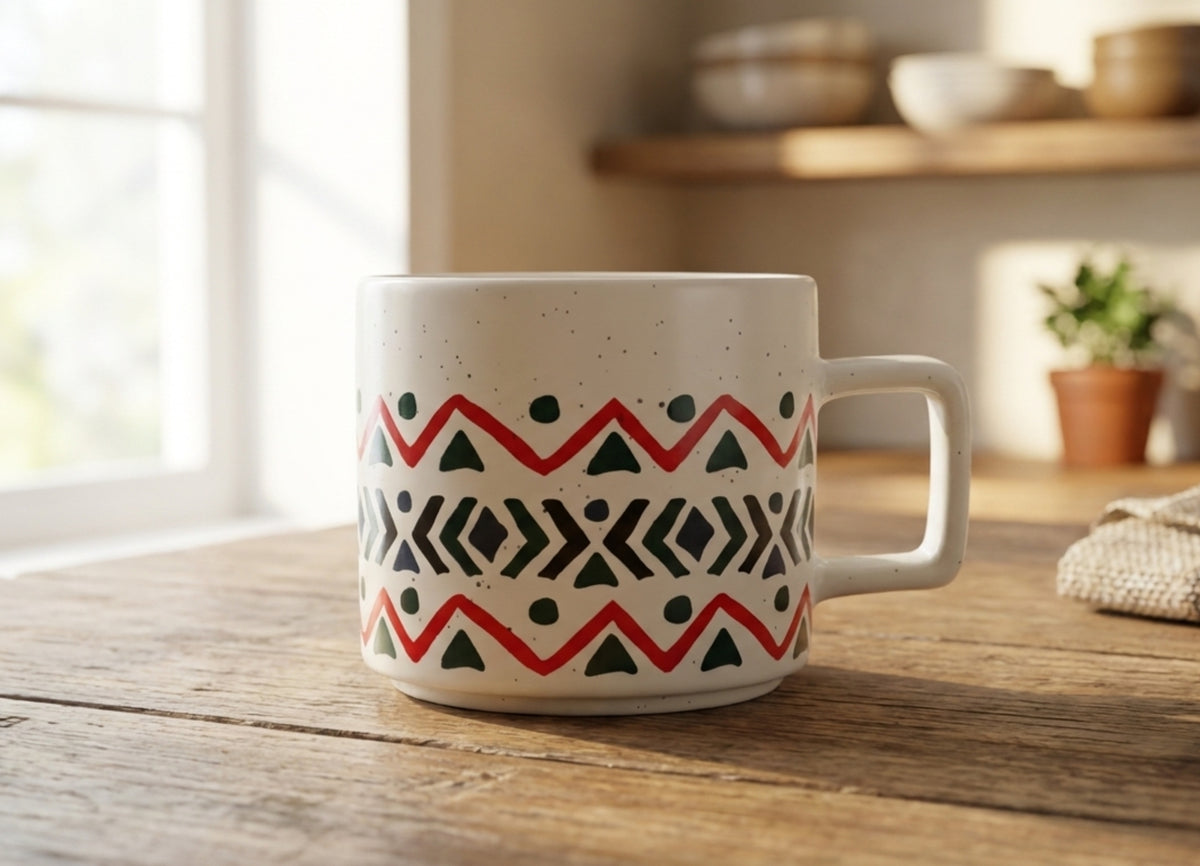 New Bone Tazza Multicolore Zigzag