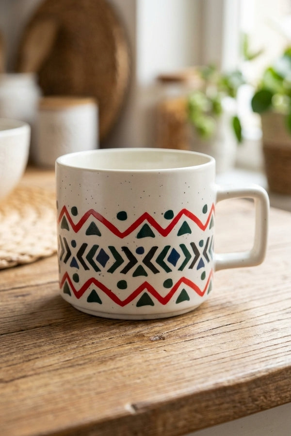 New Bone Tazza Multicolore Zigzag