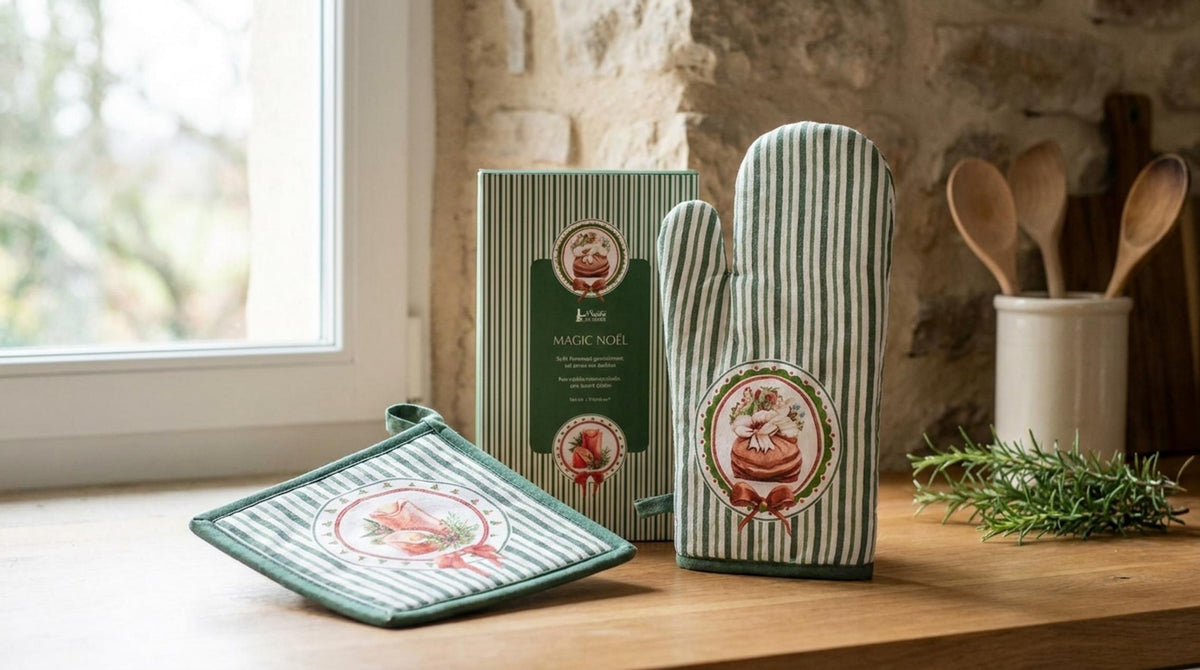 Magic Noel Set Guantone Presina Righe Verde - Orizzontale