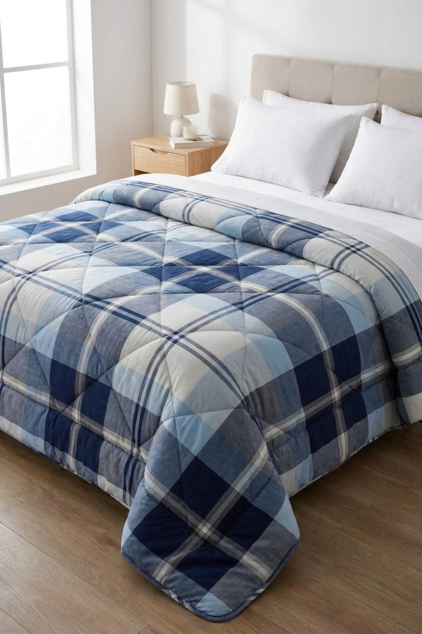 Madison Trapunta Invernale Plaid Denim