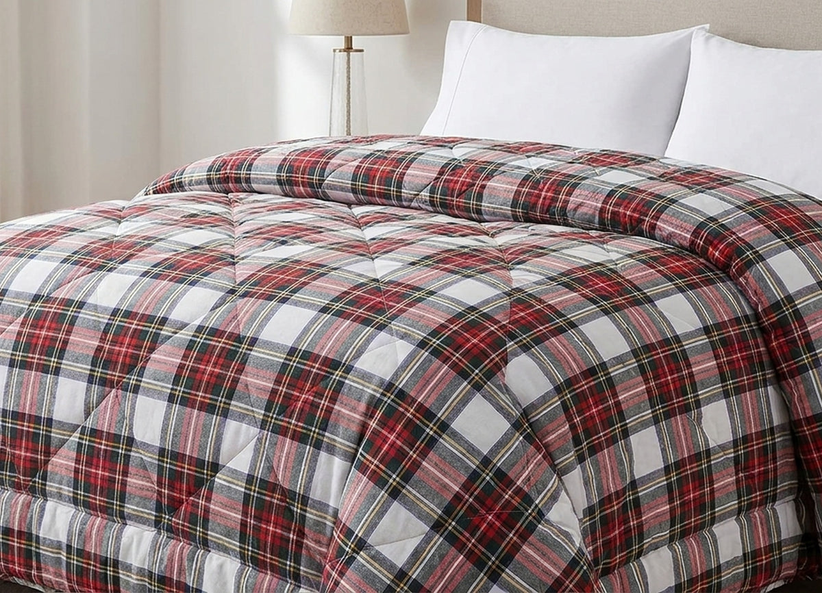 Madison Trapunta Invernale Tartan Bianco
