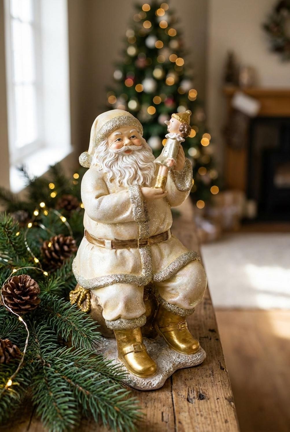 Darling Babbo Natale Seduto Con Bambino