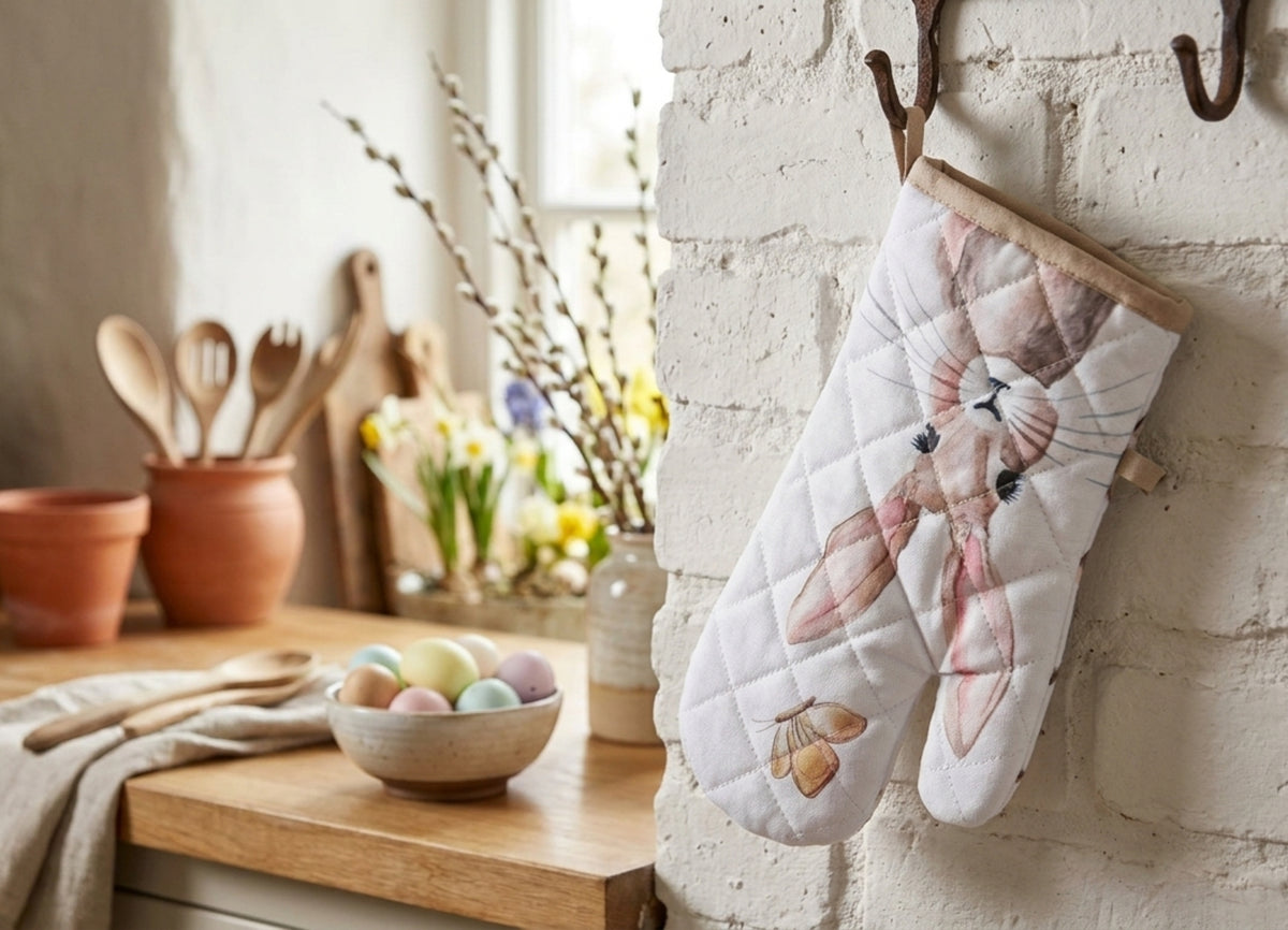 Rustic Easter Bunny Guanto Da Forno