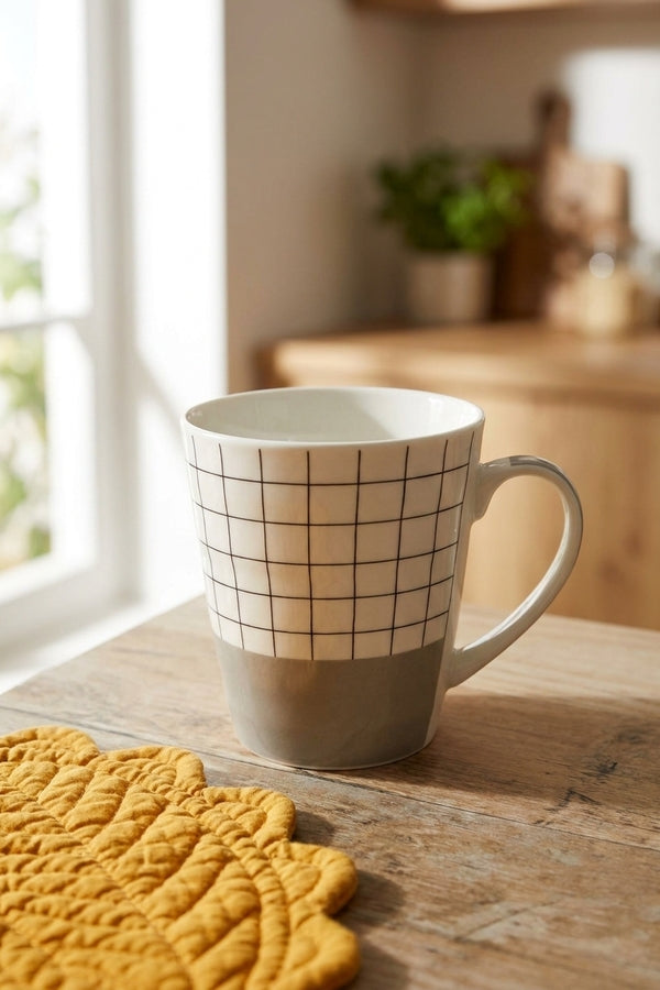 Dots Tazza Bianco e grigio