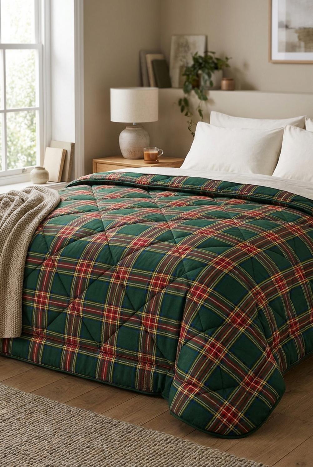 Tartan Trapunta Invernale Verde
