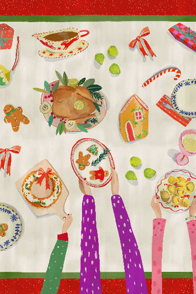 Hand On Xmas Tovaglietta - dettaglio scontornato