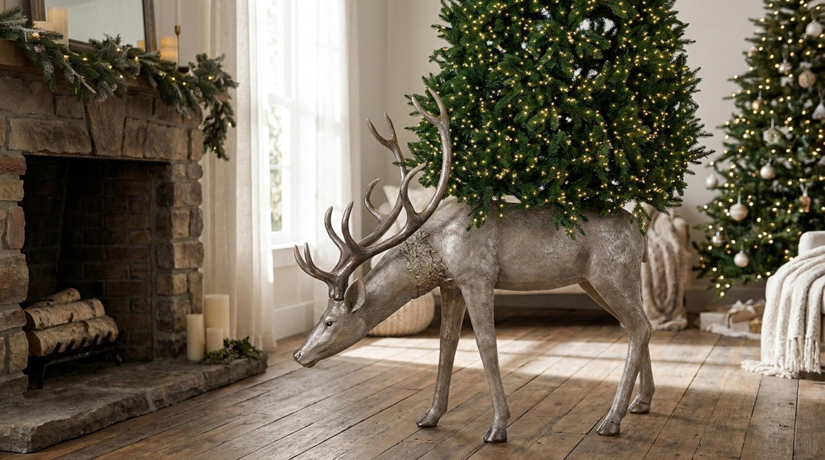 Silent Gold Base per Albero a Forma di Cervo - Orizzontale