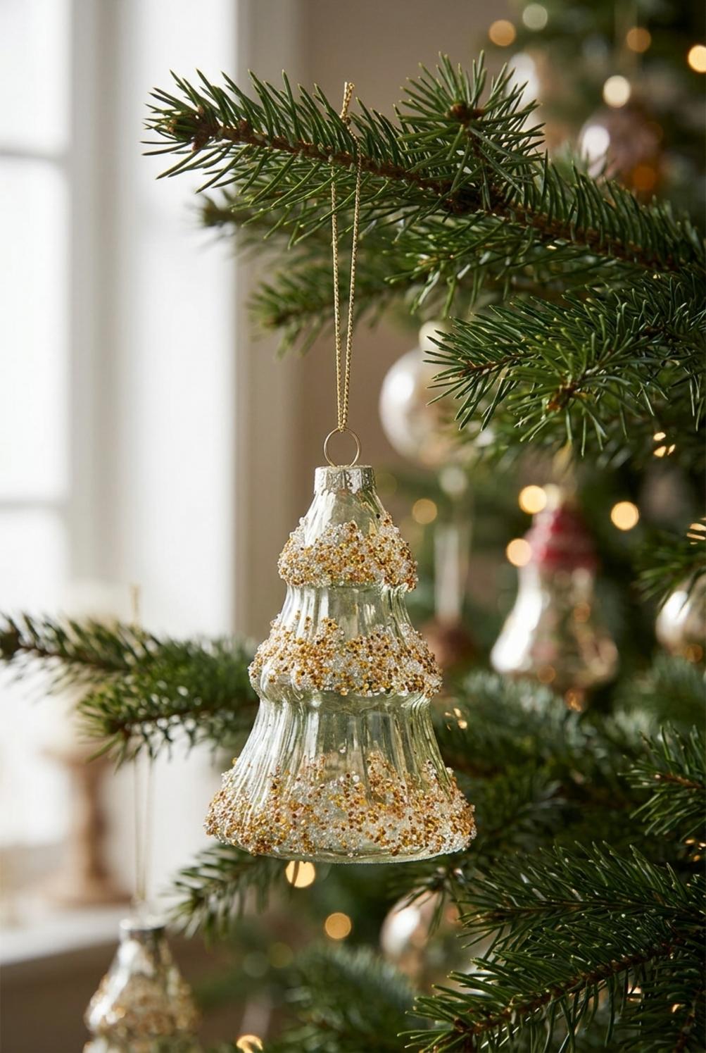 Silent Gold Pallina Albero Vetro
