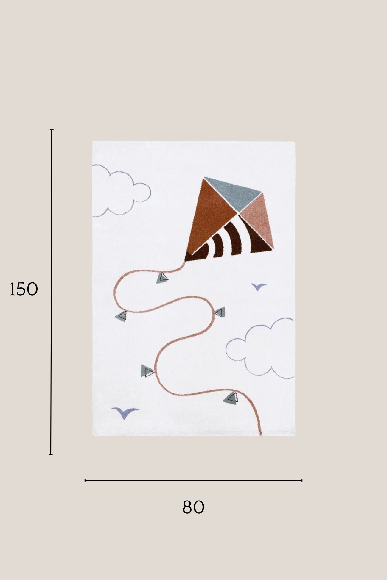 AFKliving Kite Kite - Tappeto per bambini con fantasia aquilone 80x150
 | AFKliving