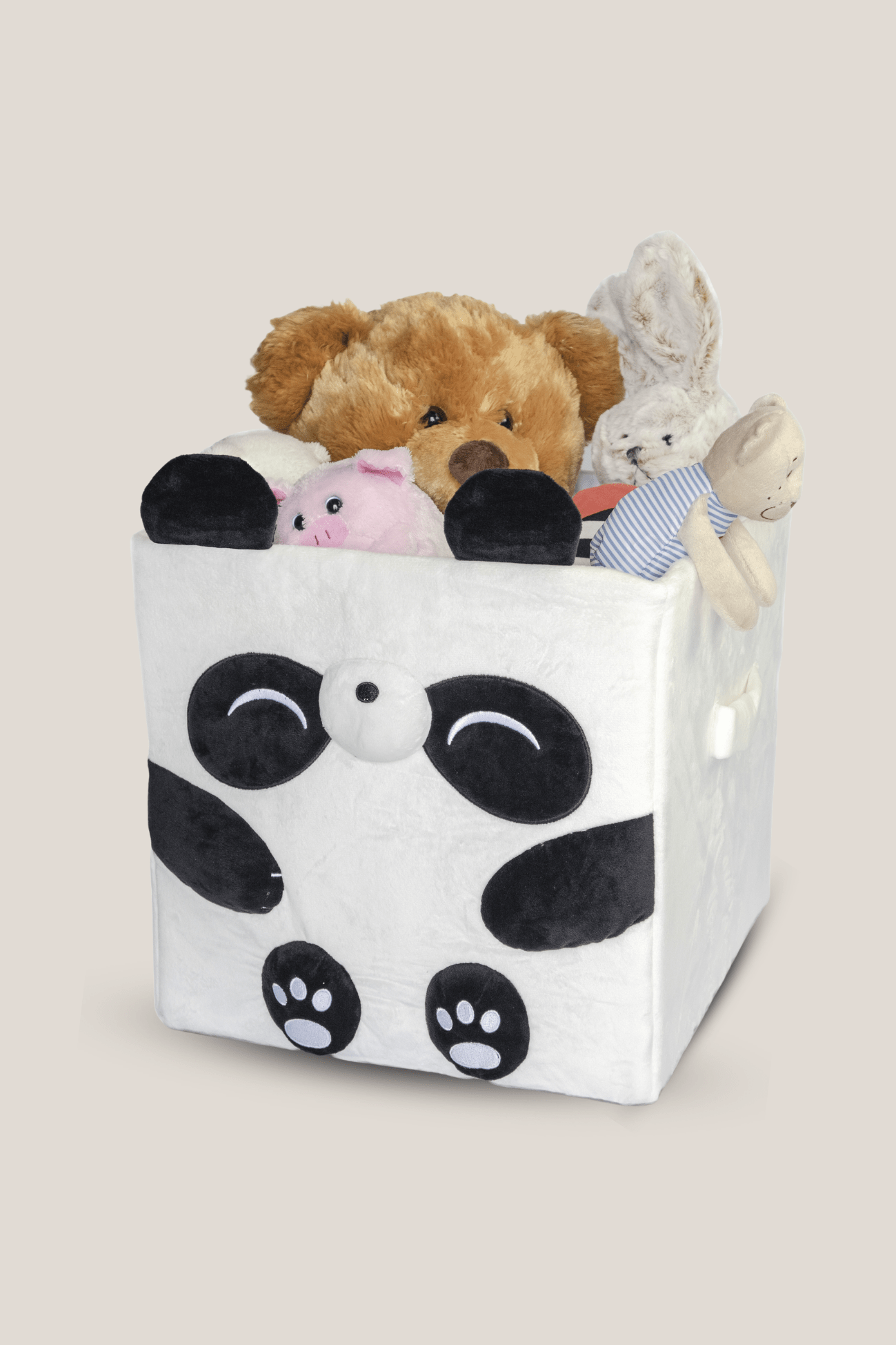 Cesto Portaoggetti In Cotone Per Bambini Con Manici 30x30cm
