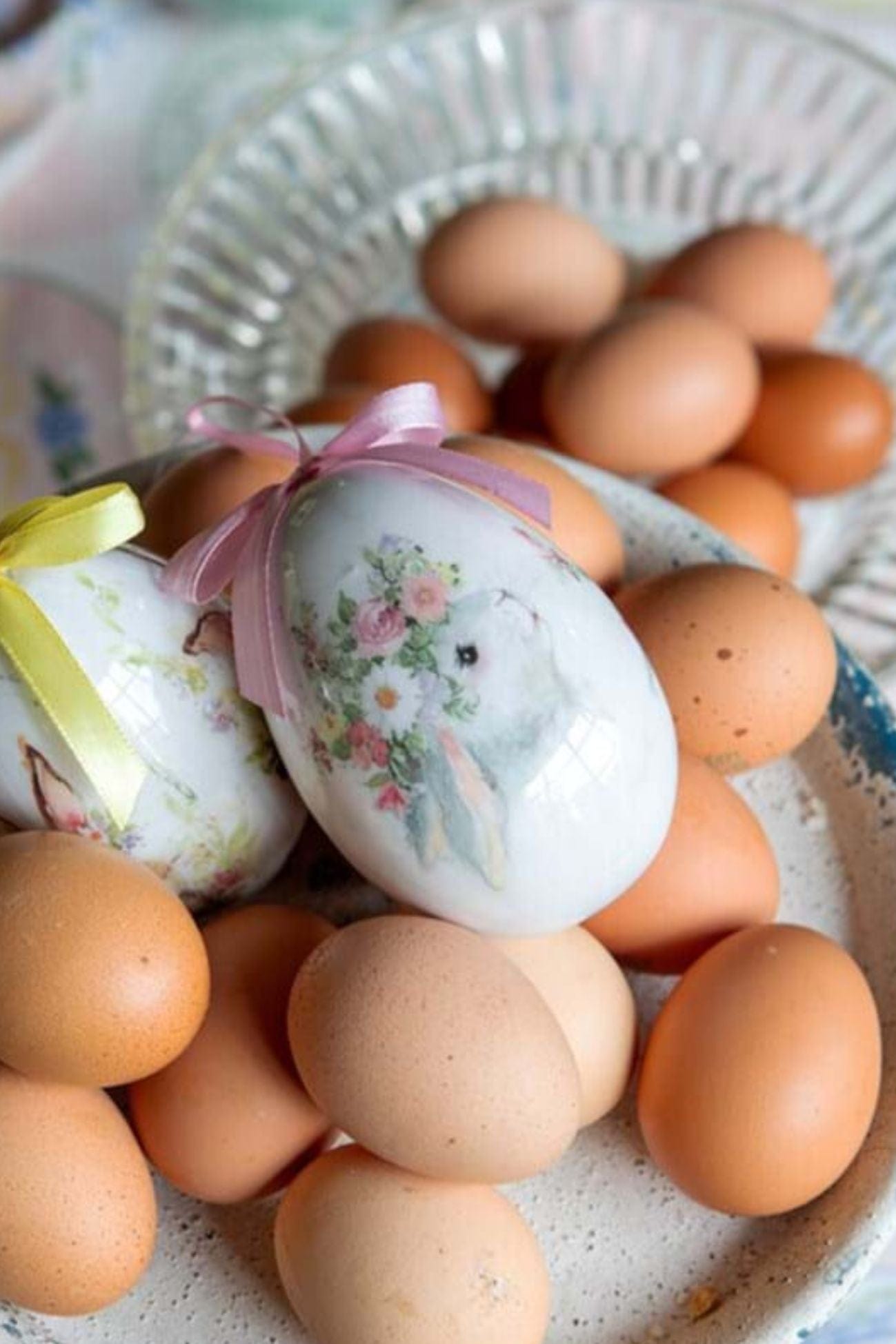 Blanc MariClo' Aminta Aminta - Ciondolo decorativo pasquale con fiocco rosa in plastica | Blanc MariClo'