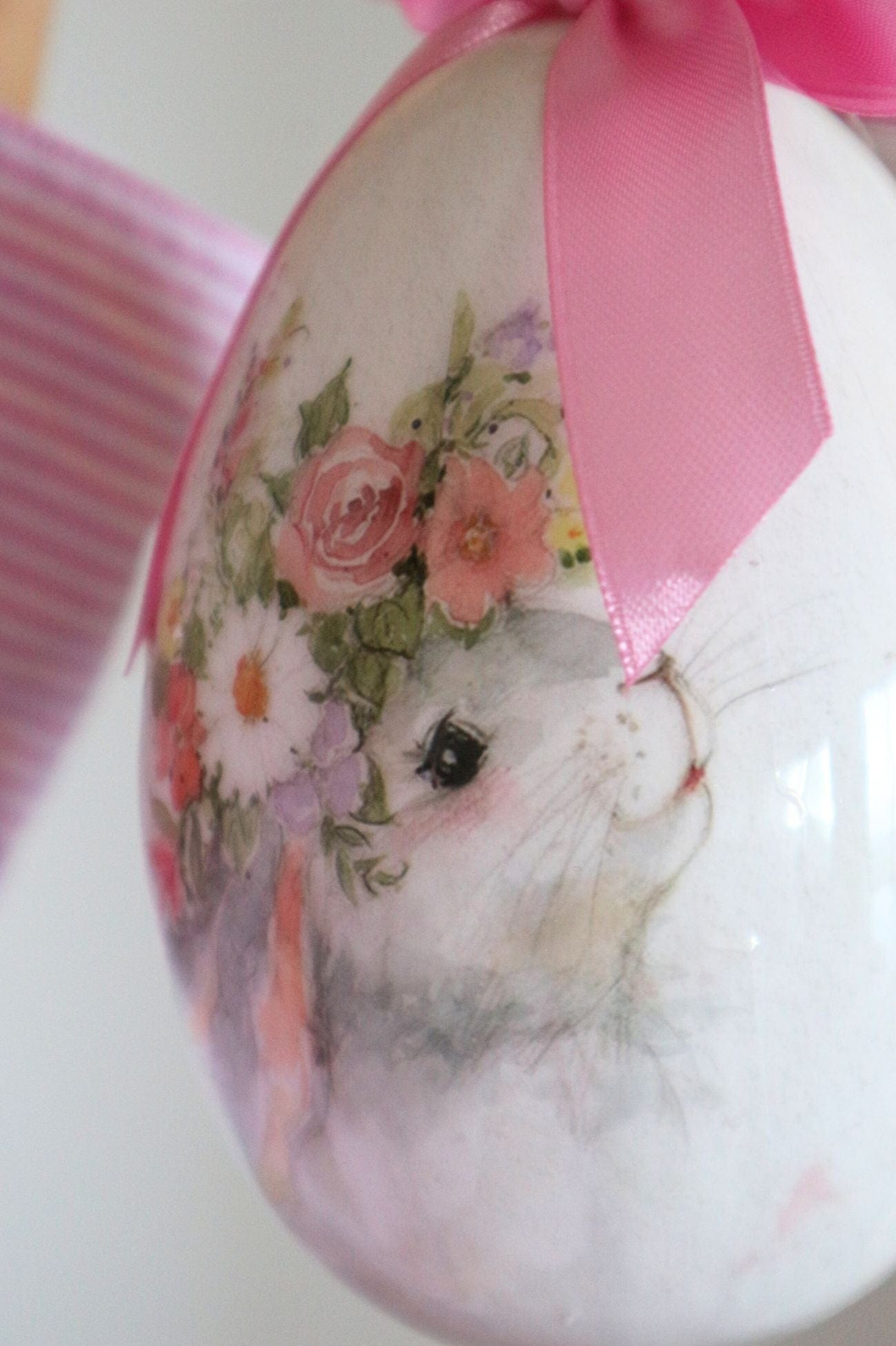 Blanc MariClo' Aminta Aminta - Ciondolo decorativo pasquale con fiocco rosa in plastica | Blanc MariClo'