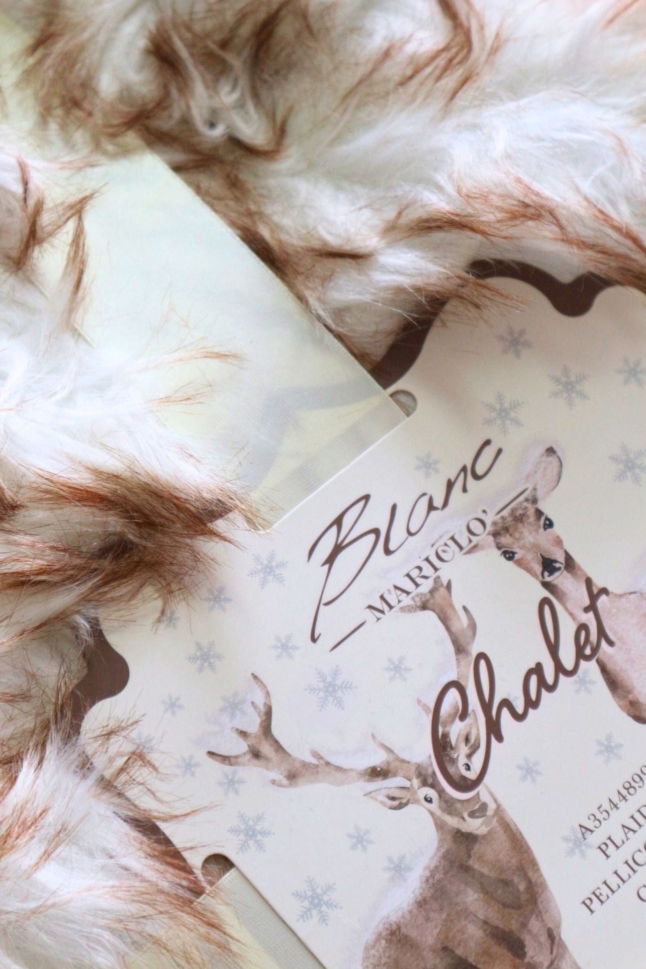 Blanc MariClo' Chalet Chalet - Plaid in eco pelliccia beige 152x127 | Blanc MariClo'