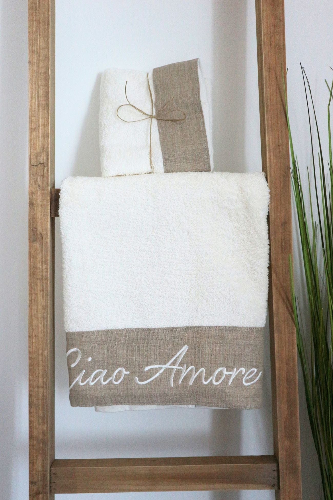 Blanc MariClo' Ciao Amore Ciao Amore - Coppia asciugamano viso e ospite in cotone | Blanc MariClo'