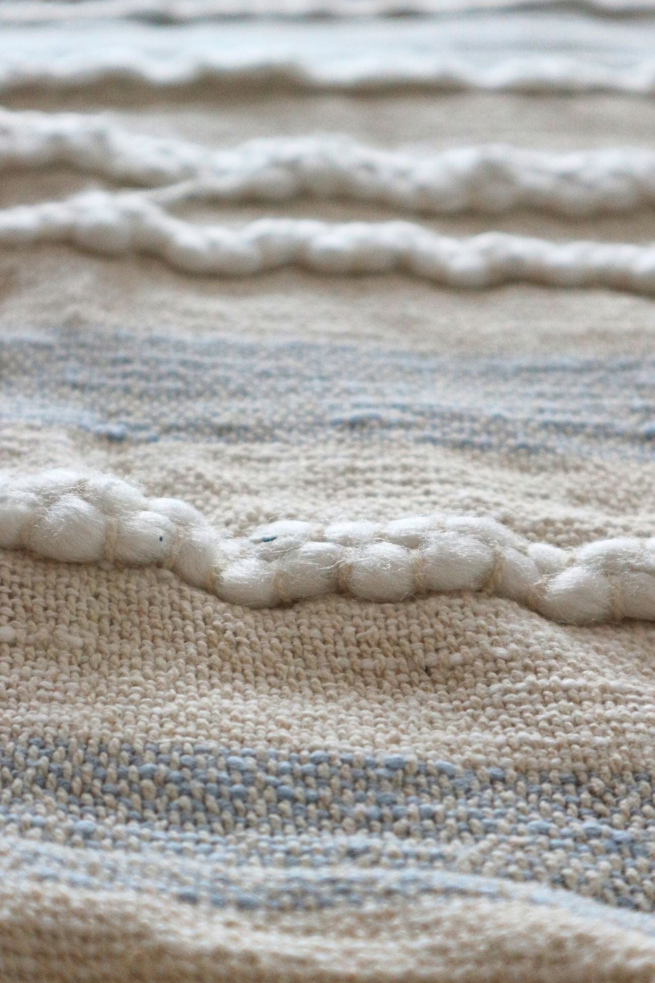 Blanc MariClo' Eclectic Day Eclectic Day - Eclectic Day - Copritutto in cotone azzurro con frange 150x125 | Blanc MariClo'