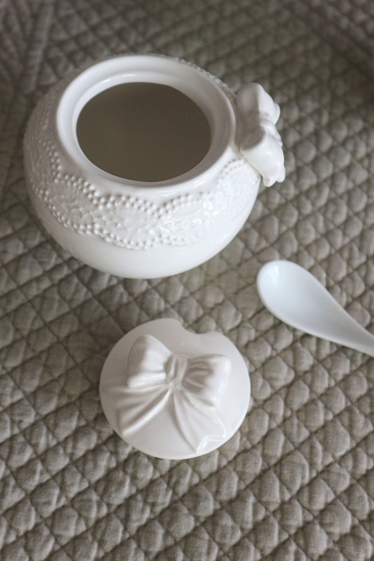 Blanc MariClo' Flocon Flocon - Flocon - Lattiera e zuccheriera in ceramica bianca | Blanc MariClo'