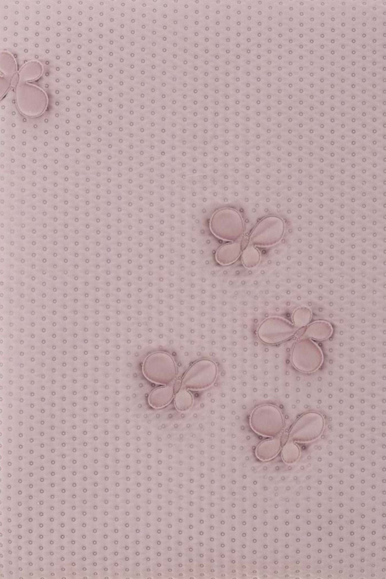 Blanc MariClo' Mariposa Camelia - Trapunta matrimoniale rosa con gale 260x260 | Blanc MariClo'