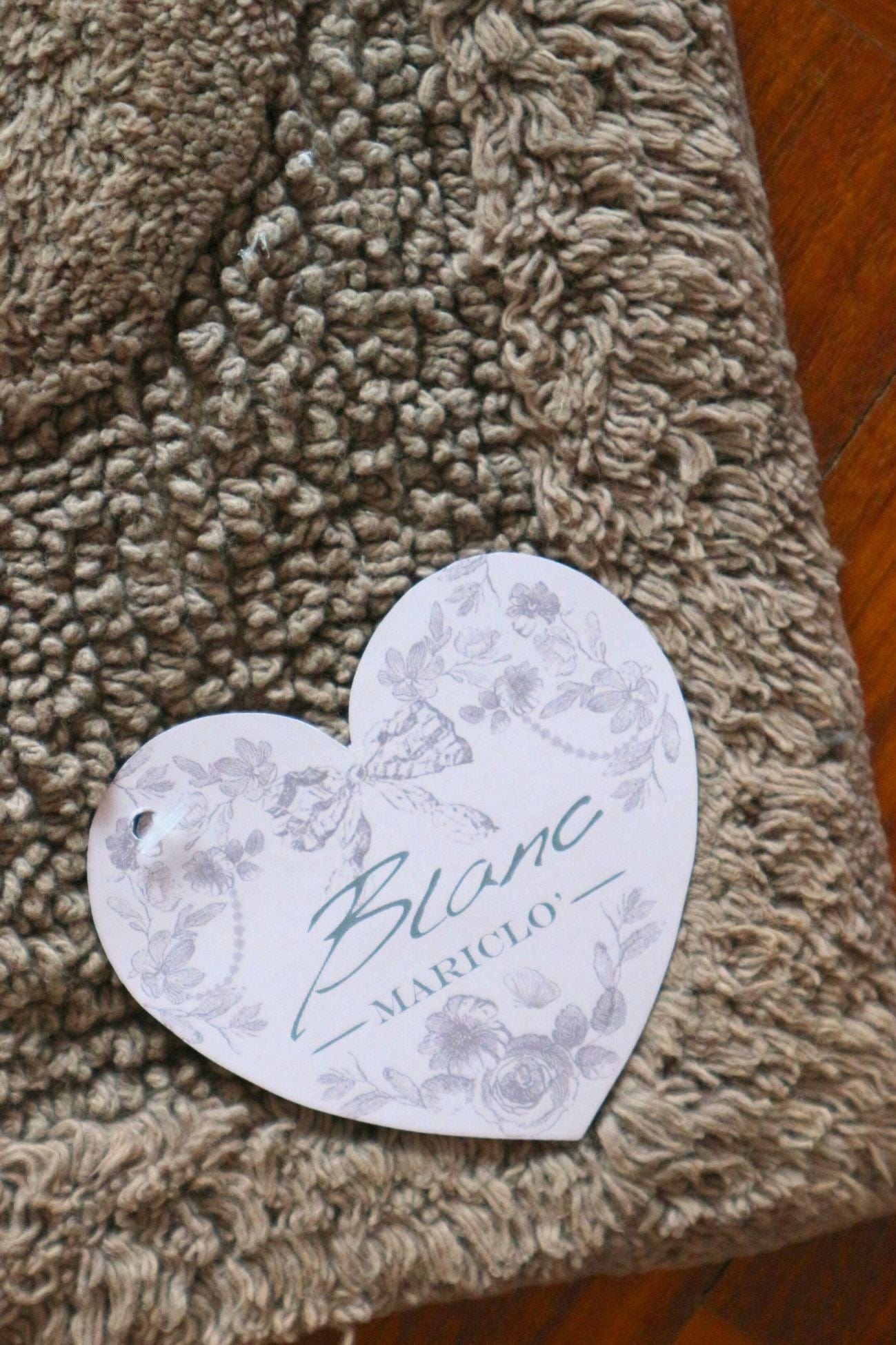 Blanc MariClo' My Soft Dream My Soft Dream - Tappeto in cotone con fiocco in stile Shabby Chic 80x50 | Blanc MariClo'