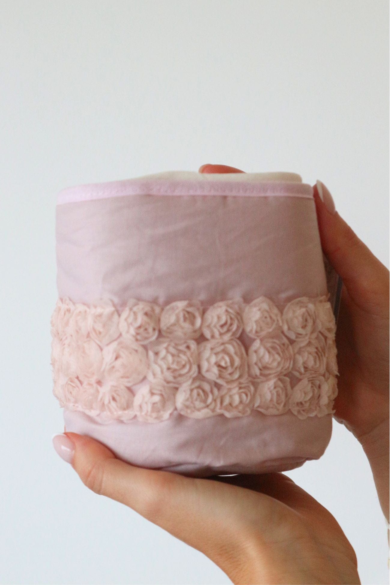 Blanc MariClo' Parterre Parterre - Cestino rosa con 4 lavette in cotone | Blanc MariClo'