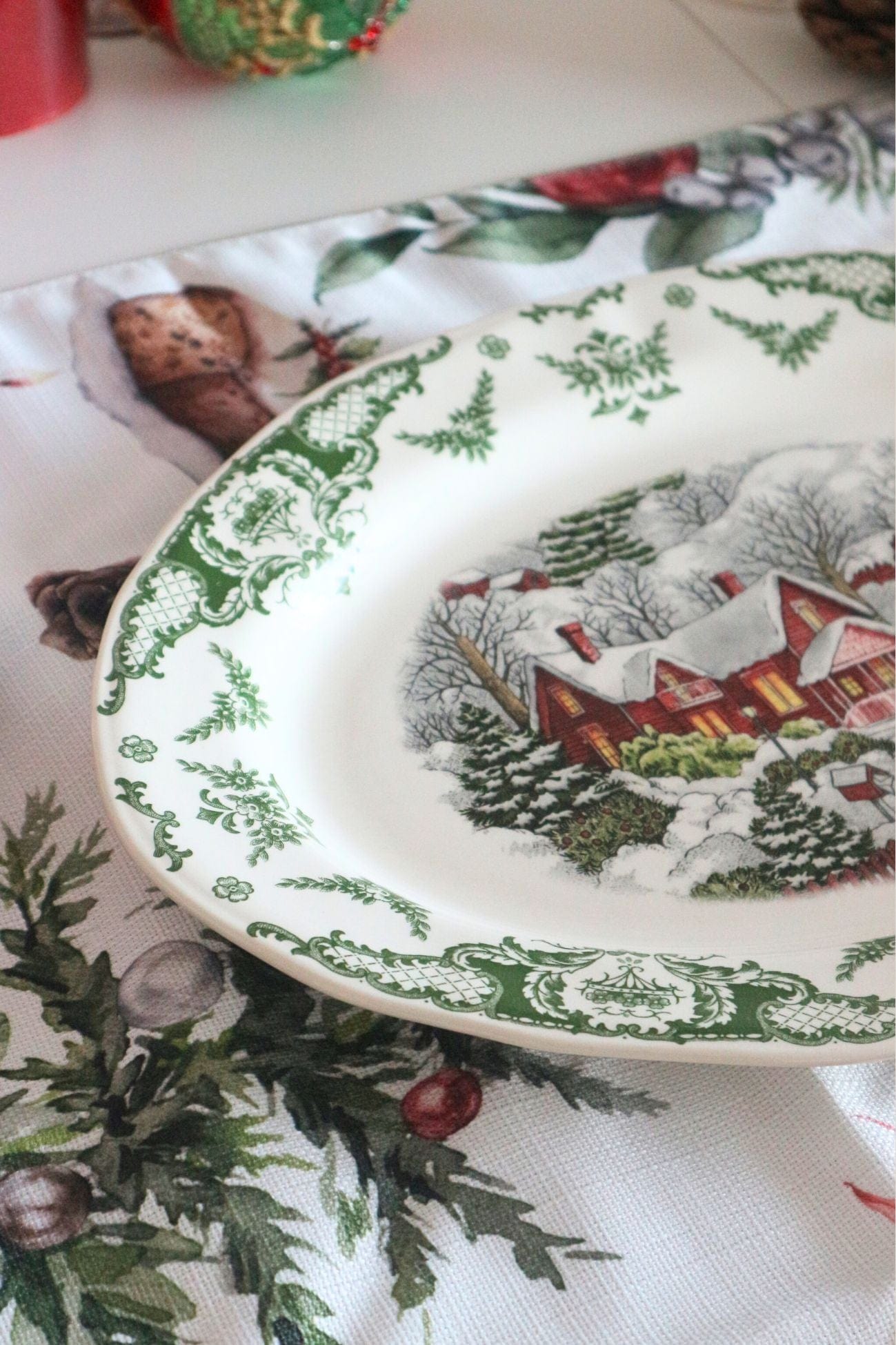 Blanc MariClo' Winter Wonderland Winter Wonderland - Vassoio natalizio da portata in ceramica | Blanc MariClo'