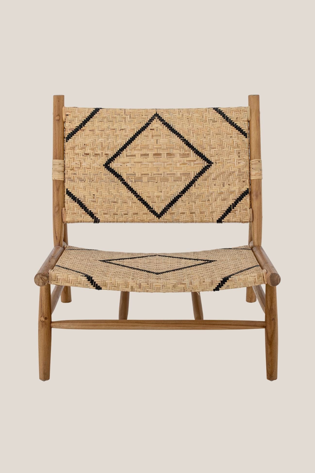 Bloomingville Lennox Lennox - Poltrona bassa in legno di teak e rattan | Bloomingville