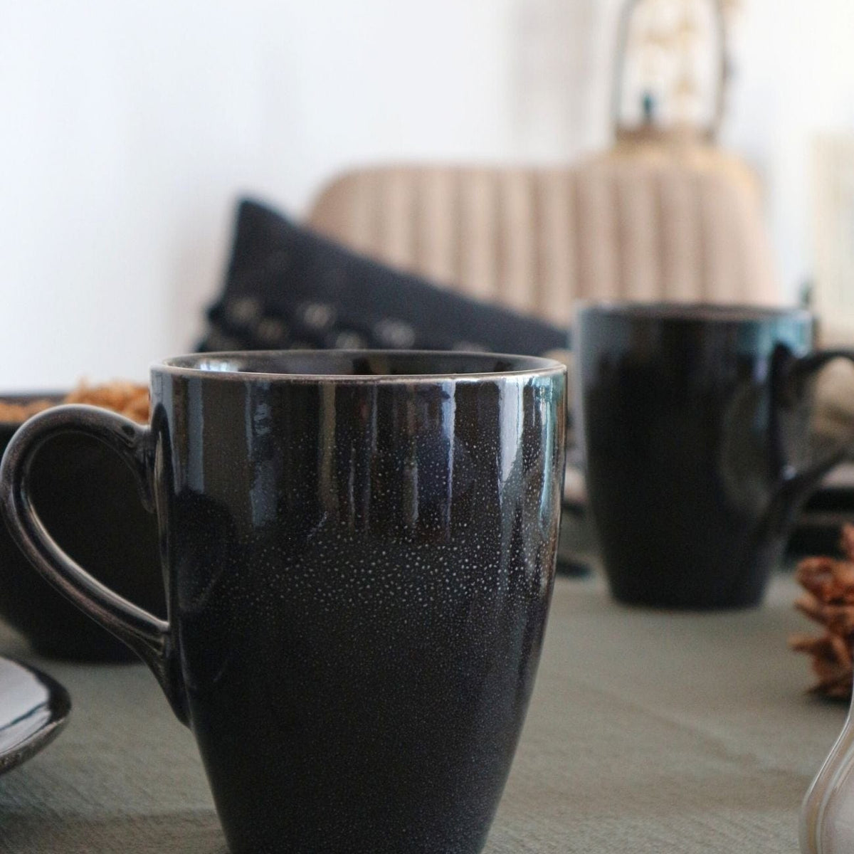 Tazza Da Caffè EVA SOLO Nordic Kitchen In Gres Nero, 40 Cl, Lavabile In Lavastoviglie E Microonde, Design Danese