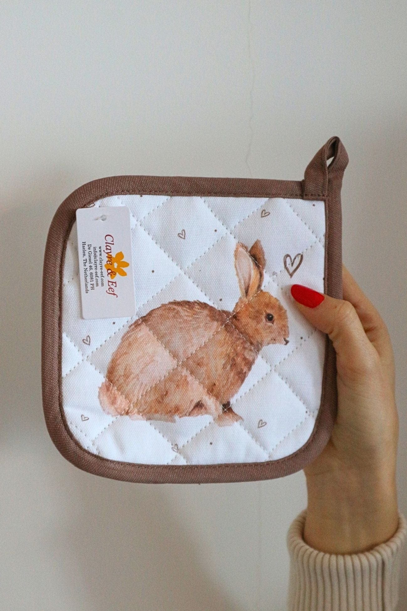 Clayre & Eef Bunny Bunny - Presina pasquale in cotone con gancio | Clayre & Eef