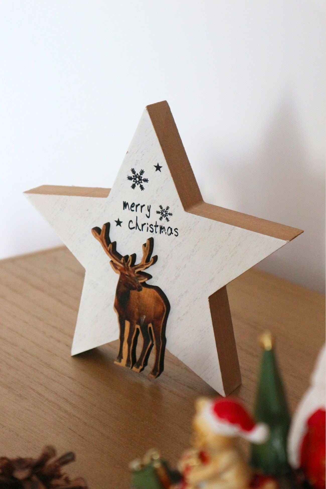 Clayre & Eef Merry Christmas Merry Christmas - Decorazione natalizia a stella in legno | Clayre & Eef