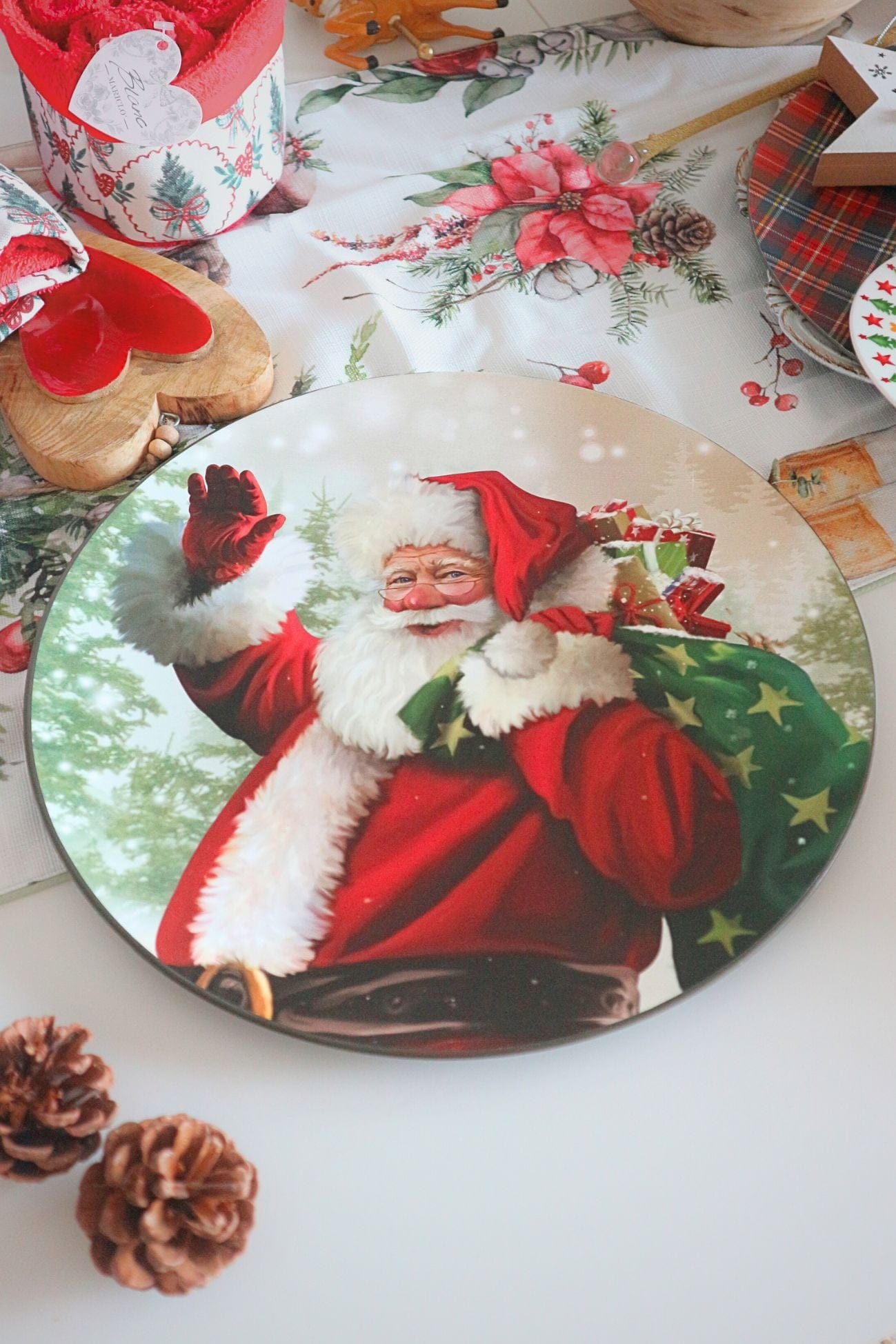 Clayre & Eef Nikola Nikola - Sottopiatto natalizio con Babbo Natale | Clayre & Eef