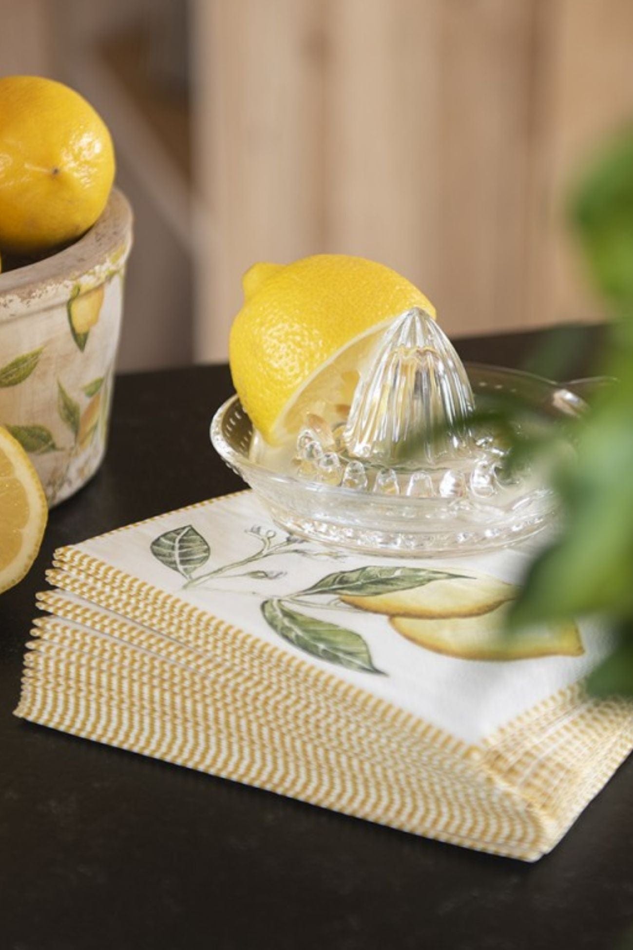 Clayre & Eef Sorrento Sorrento - Set di 20 tovaglioli in carta con limoni | Clayre & Eef
