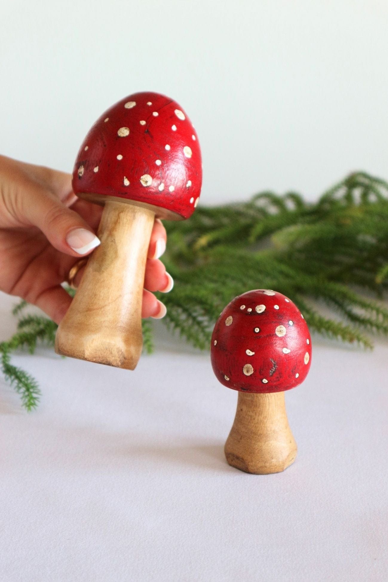 Clayre & Eef Toad Toad - Fungo autunnale decorativo rosso in legno | Clayre & Eef