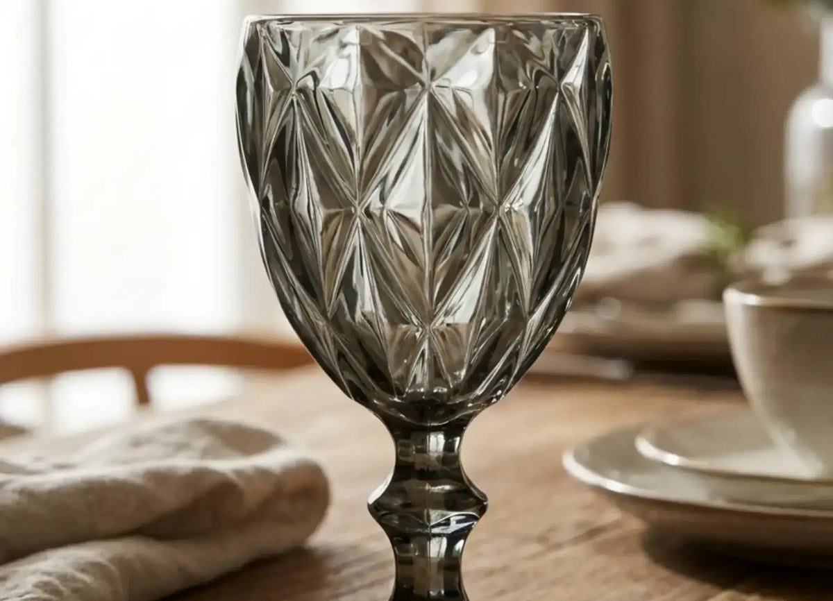 Murano Grey Wine Glass