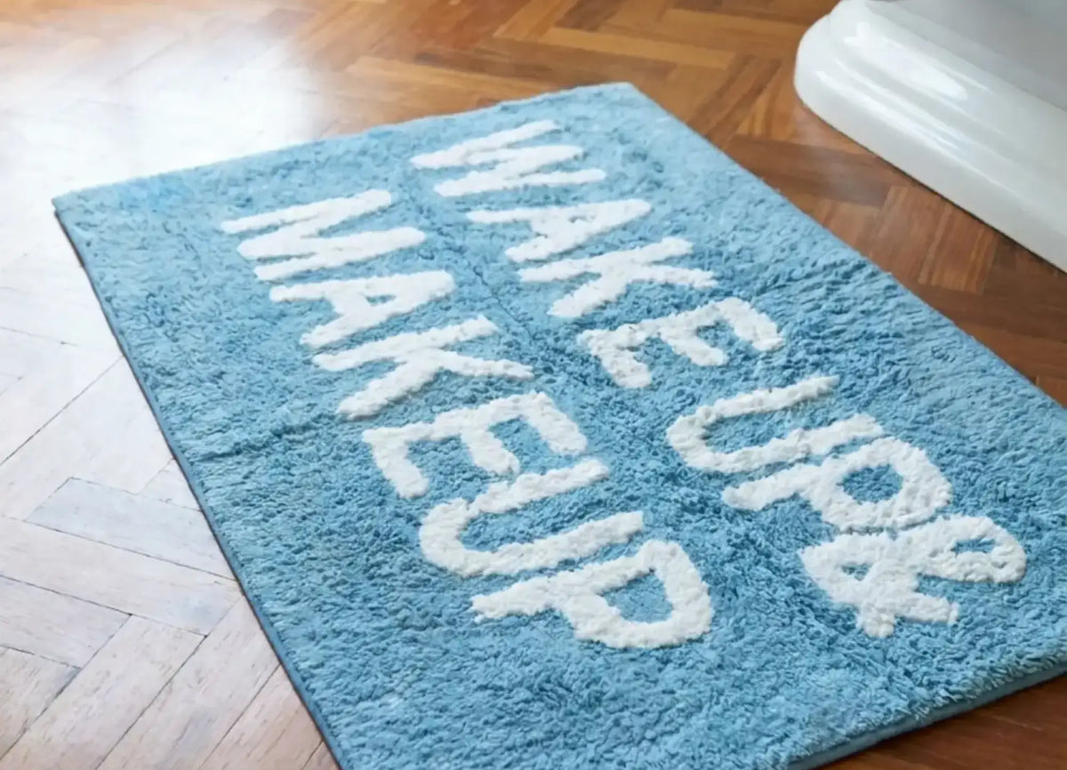 Wake Up & Make Up Tappetino Da Bagno Azzurro