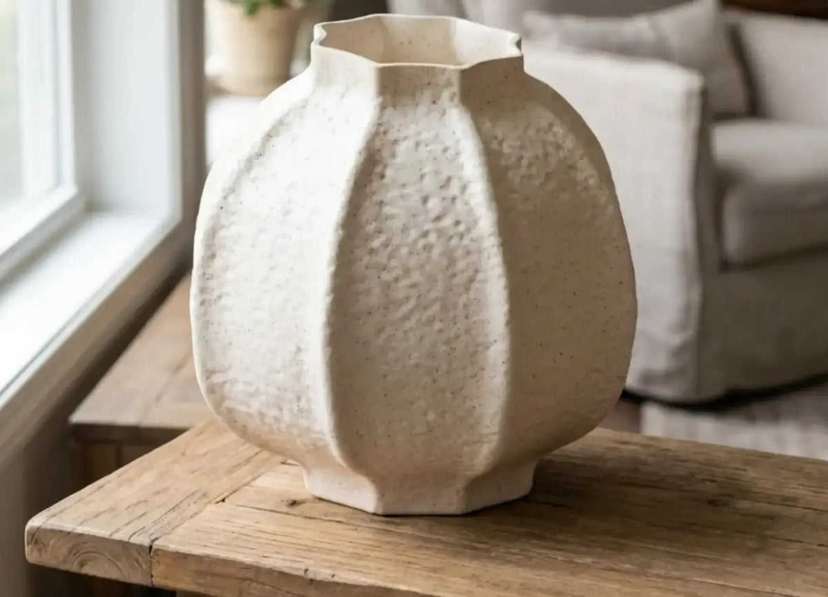 Primordial Vaso Bombato Avorio