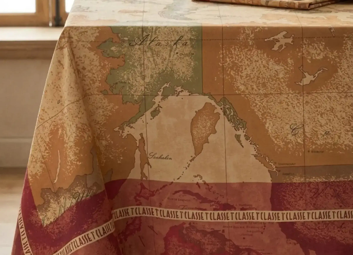 Geo Classic Red Tablecloth